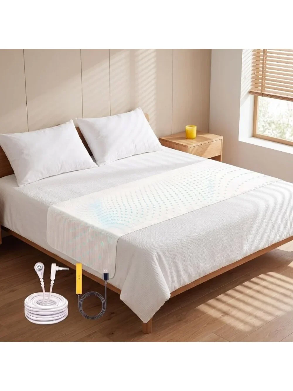 Organic Cotton Grounding Fitted Sheet with Silver Fiber & Cord - All Mattress